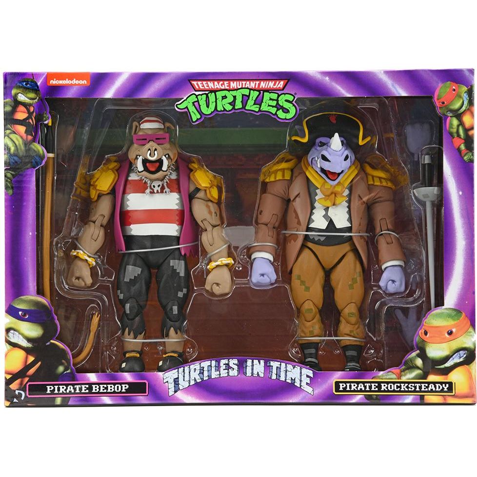 TMNT Turtles in Time 7" Action Figure - Rocksteady & Bebop 2 Pack *Clearance